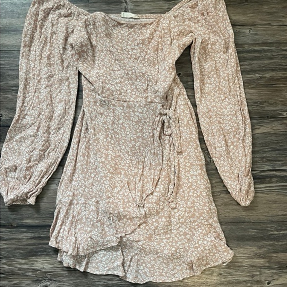 Altar'd State Blush Floral Long Sleeve Dress